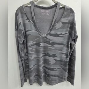 Sweet Romeo Gray Camo Women's Top